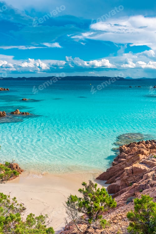 Preview: Amazing Pink Sand Beach In Budelli Island, Maddalena Archipelago, Sardinia, Italy