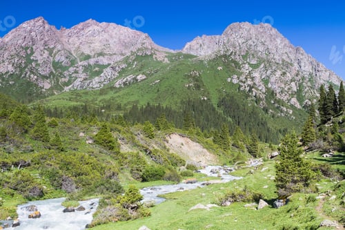 Preview: Alatau Plateau In Tian Shan Mountains, Karakol, Kyrgyzstan, Central Asia