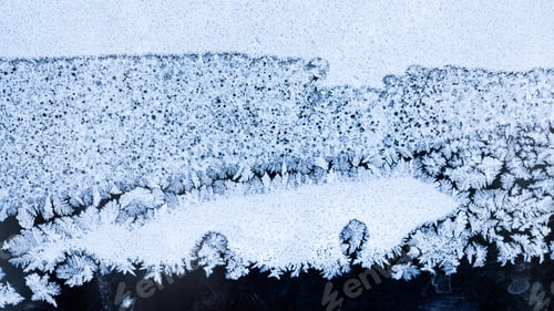 Preview: Ice Flowers On Glass - Texture And Background