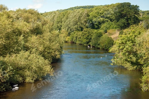 Preview: River Wye In Herefordshire, United Kingdom In The Summertime.