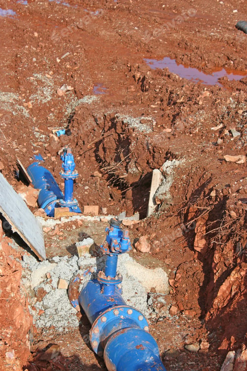 Preview: Pipes On A Road Construction Site