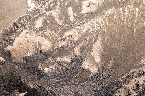 Preview: Ice Flowers On Glass - Texture And Background. High Resolution And Sharp, Beautiful Details