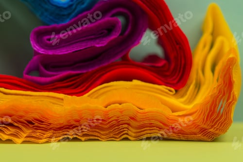 Preview: Colorful Abstract Composition With Crepe, Lights And Shadows