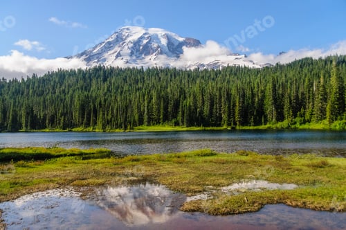 Preview: Mount Rainier And Reflection Lake In The Late Evening Light