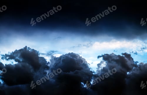 Preview: Dark And Dramatic Storm Clouds Area Background