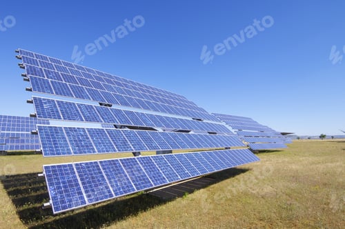 Preview: Group Of Photovoltaic Solar Panels To Produce Renewable Electrical Energy