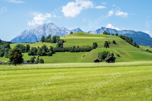 Preview: Autumnal Landscape In The Austrian Alps In The Region Of Saalfelden, District Zell Am See In