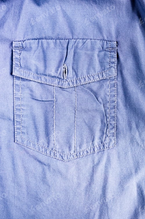 Preview: Close Up of Blue Shirt Pocket