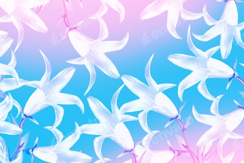 Preview: Abstract Floral Background Of White Bells