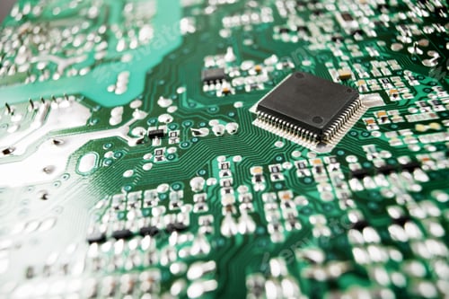 Preview: Chip Close Up On A Integrated Circuit.