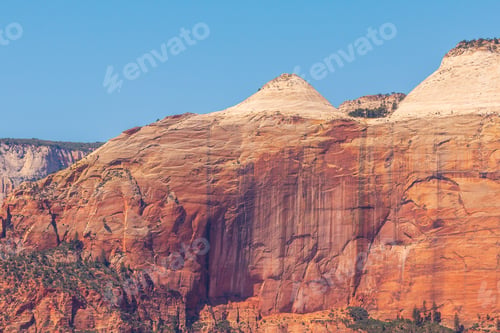 Preview: Nature Landscape Of Zion National Park. View From Overlook Location. Utah, Usa