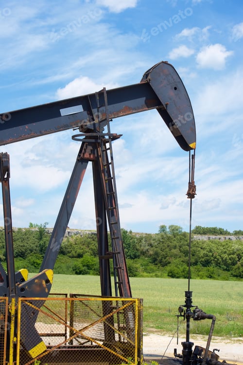 Preview: Oil Well In Ayoluengo De La Lora, Burgo Province, Castilla Leon, Spain.