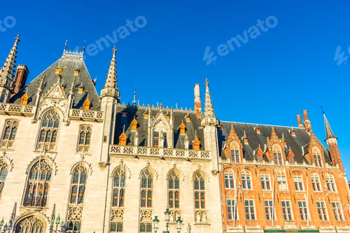 Preview: Old Building In Bruges Market Square, Belgium