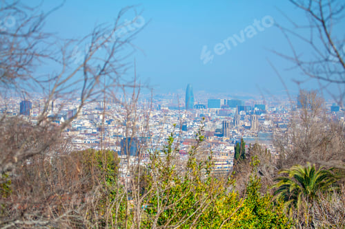 Preview: View Of Barcelona Panorama Through The Branches