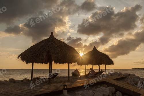 Preview: Sunset At Blue Bay Beach Curacao One Of The Caribbean Abc Islands