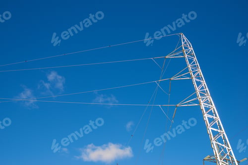 Preview: Power Line In Teruel Province, Aragon In Spain.