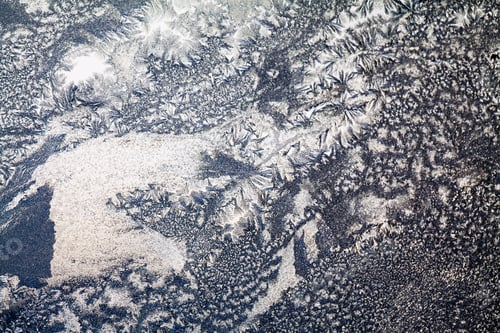 Preview: Ice Flowers On Glass - Texture And Background. High Resolution And Sharp, Beautiful Details