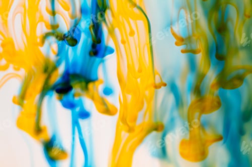 Preview: Abstract Composition With Ink. Beautiful Background, Texture And Colors