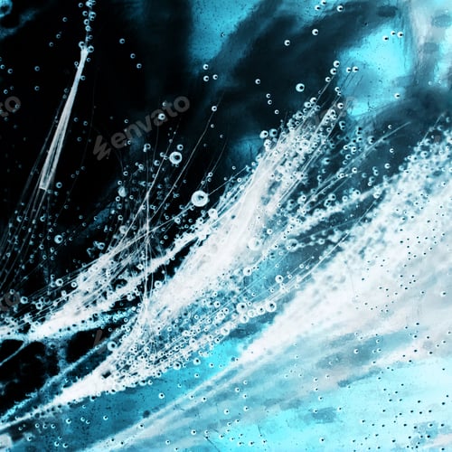 Preview: Colorful Underwater Dandelion Seeds With Bubbles