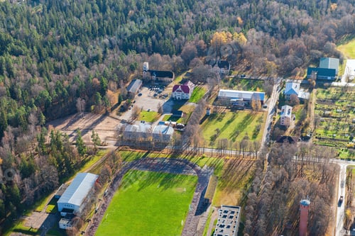 Preview: Aerial View Over The Priekuli Town (Latvia)