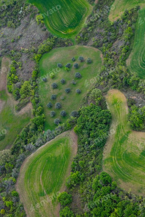 Preview: Agricultural Fields In Montsec Mountain Range Of The Pre-Pyrenees, Pyrenees Mountains In Lleida