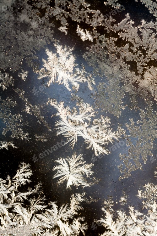 Preview: Ice Flowers On Glass - Texture