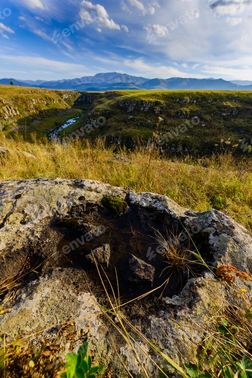 Preview: Beautiful View Of Dzoraget River'S Gorge And A Huge Stone, Armenia