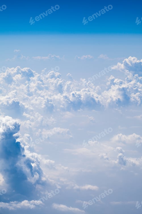 Preview: Beautiful, Dramatic Clouds And Sky Viewed From The Plane. High Resolution And Quality