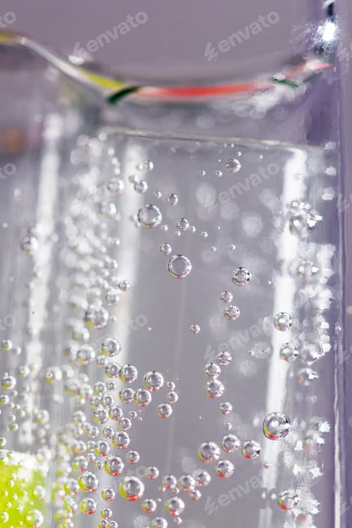 Preview: Abstract Composition With Underwater Tubes With Colorful Jelly Balls Inside And Bubbles