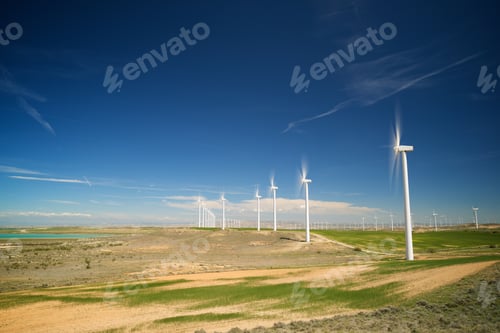 Preview: Windmills For Electric Power Production, Zaragoza Province, Aragon, Spain.