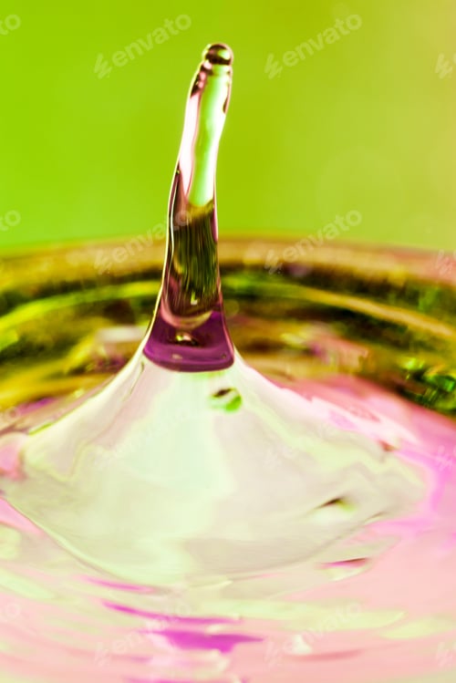 Preview: Colorful, Abstract Composition With Water And Water Drops