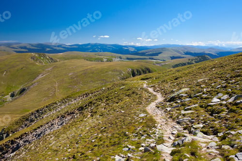 Preview: Trail With Pole Marks In The Mountains
