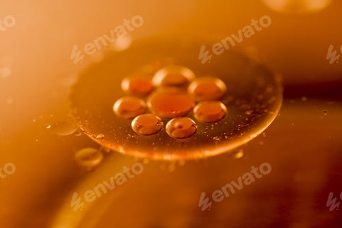 Preview: Abstract Composition Of Oil Drops On A Water Surface With Very Soft Focus