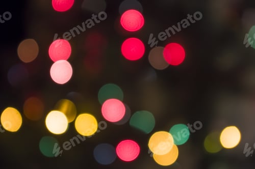 Preview: Abstract Circular Bokeh Holiday Background Of Christmas Light