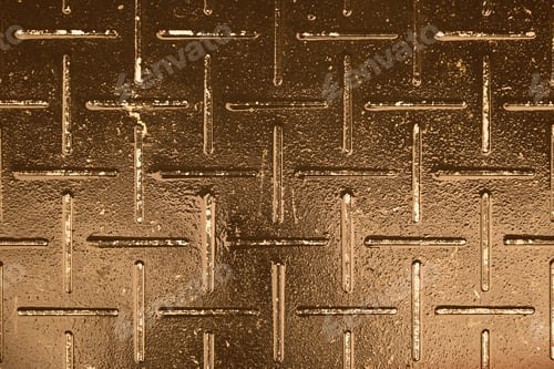 Preview: Wet Metal Background, Textured Metal Detail, Rain