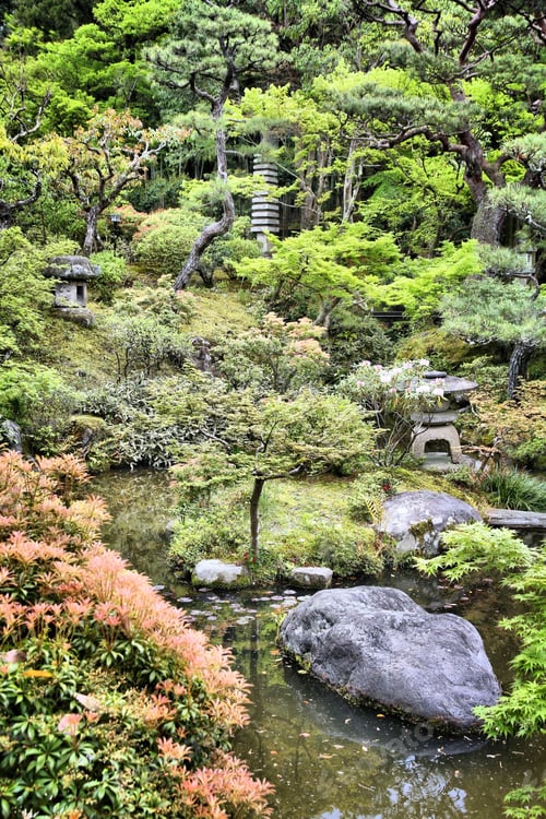 Preview: Japanese Garden In Nara, Japan (Kansai Region) - Unesco World Heritage Site. Yoshikien Garden.