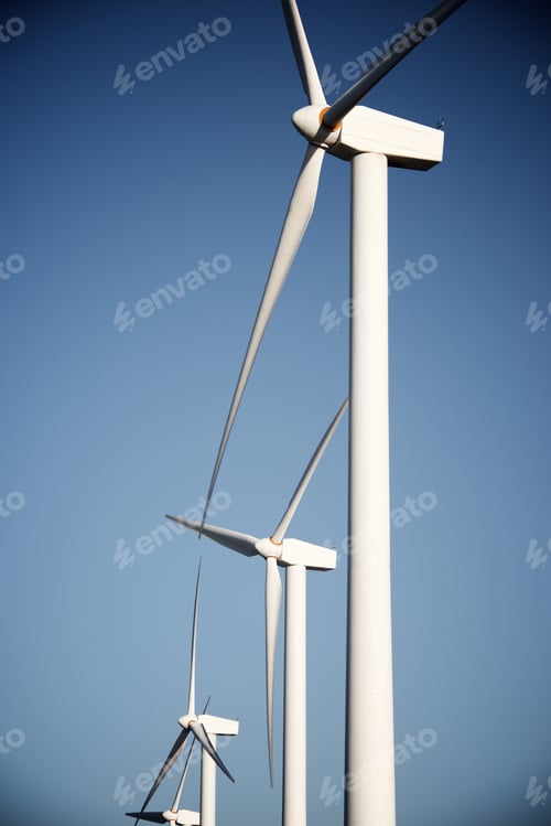 Preview: Windmills For Electric Power Production, Zaragoza Province, Aragon, Spain.