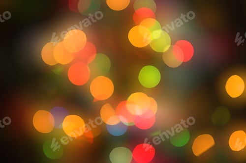 Preview: Abstract Circular Lights Blurred Holiday Background Of Christmas Light