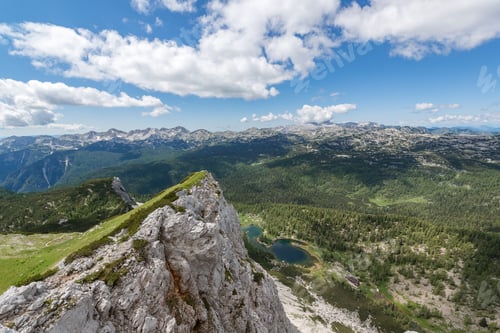 Preview: Mountain Scenery With Meadows, Peaks And Glacier Lakes In The Alps