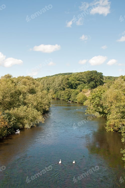Preview: River Wye In Herefordshire, England, In The Summertime.
