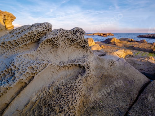 Preview: Dangerous Rocks At The Coast Of The Straight Of Gibraltar Near Algeciras, Spain