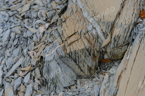 Preview: Colourful Rocks In East Greenland Close Up. Rock Texture.