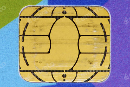 Visualização: Detail Of A Credit Card With A Gold Chip