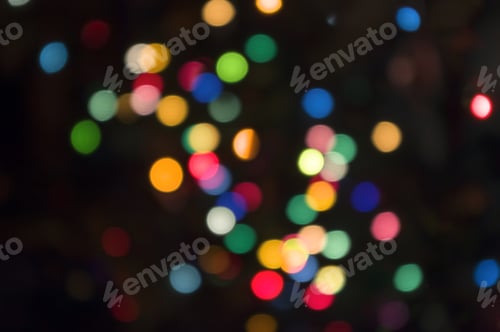 Preview: Abstract Circular Lights Blurred Bokeh Holiday Background Of Christmas Light