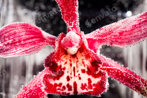 Preview: Abstract Underwater Composition With Blurry Orchid Petals, Bubbles And Light