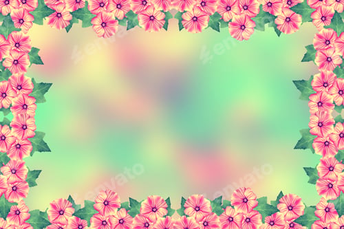 Preview: Beautiful Beautiful Delicate Flowers Of Petunias. Summer Landscape.
