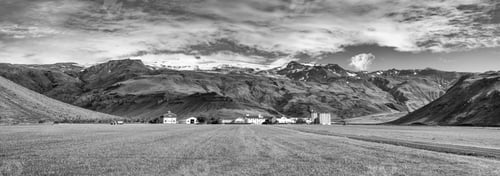 Preview: Icelandic Volcano With A Threatened Farm In The Foreground.