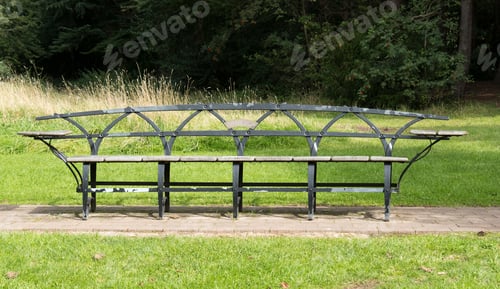 Preview: Empty Park Bench Isolated Image