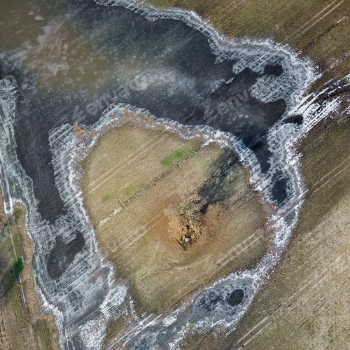 Preview: Aerial View Over The Field In Autumn