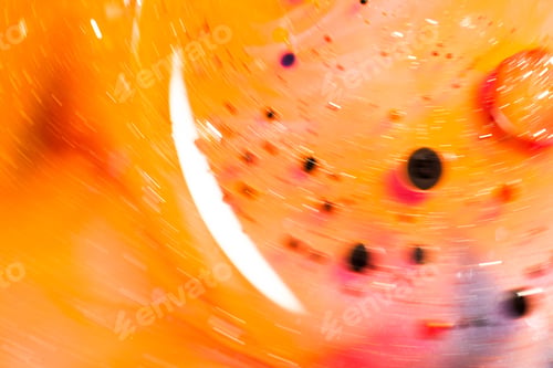 Preview: Abstract, Colorful Composition With Oil, Water And Ink. High Resolution And Quality